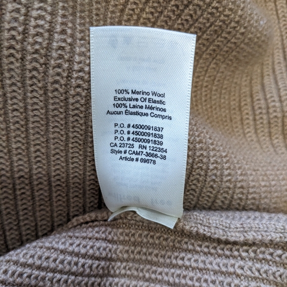 Wilfred Free Lolan Cropped Merino Wool Sweater | Tan | Size M | EUC - Picture 12 of 12